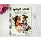 Személyre szabható - Ausztrál juhászkutya portré mintás füzet