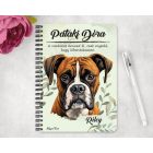 Személyre szabható - Barna Boxer portré mintás füzet