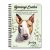 Személyre szabható -  Barna Bullterrier portré mintás füzet