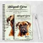 Személyre szabható -  Bullmasztiff portré mintás füzet