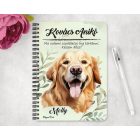 Személyre szabható - Golden Retriever portré mintás füzet