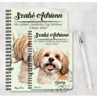 Személyre szabható - Barna Havanese portré mintás füzet