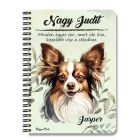 Személyre szabható -  Sable Papillon portré mintás füzet