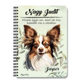   Személyre szabható -  Sable Papillon portré mintás füzet