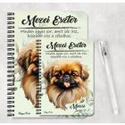 Személyre szabható - Barna pekingi palotakutya portré mintás füzet