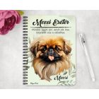 Személyre szabható - Barna pekingi palotakutya portré mintás füzet