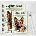 Személyre szabható - Németjuhász portré mintás füzet