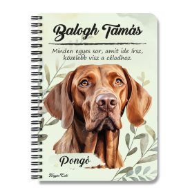 Személyre szabható - Magyar vizsla portré mintás füzet