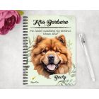 Személyre szabható - Csau Csau portré mintás füzet