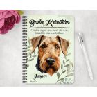 Személyre szabható - Welsh terrier portré mintás füzet