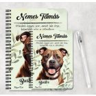 Személyre szabható - Staffordshire terrier portré mintás füzet