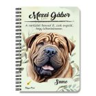 Személyre szabható -  Sharpei portré mintás füzet
