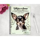 Személyre szabható - Fekete Csivava portré mintás füzet