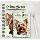 Személyre szabható - Yorkshire terrier portré mintás füzet