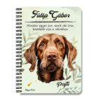 Személyre szabható - Drótszőrű magyar vizsla portré mintás füzet