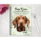 Személyre szabható - Drótszőrű magyar vizsla portré mintás füzet