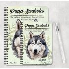 Személyre szabható - Husky portré mintás füzet