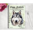 Személyre szabható - Husky portré mintás füzet