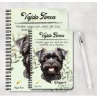 Személyre szabható - Fekete Affenpinscher portré mintás füzet