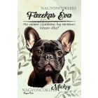 Személyre szabható - Fekete francia bulldog portré mintás füzet