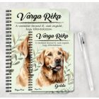 Személyre szabható - Sárga Labrador Retriever portré mintás füzet