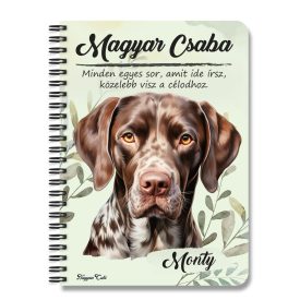   Személyre szabható - Német rövidszőrű vizsla portré mintás füzet