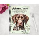 Személyre szabható - Német rövidszőrű vizsla portré mintás füzet