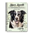 Személyre szabható - Border Collie portré mintás füzet