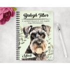 Személyre szabható - Törpe schnauzer portré mintás füzet