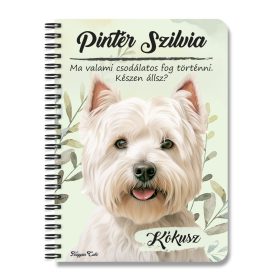 Személyre szabható - Westie portré mintás füzet
