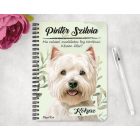 Személyre szabható - Westie portré mintás füzet