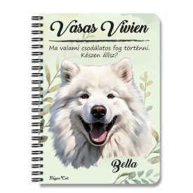Személyre szabható - Samoyed portré mintás füzet