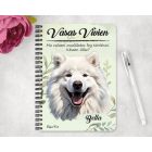 Személyre szabható - Samoyed portré mintás füzet