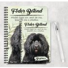 Személyre szabható - Fekete puli portré mintás füzet