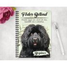 Személyre szabható - Fekete puli portré mintás füzet