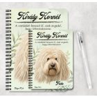 Személyre szabható - Fehér puli portré mintás füzet