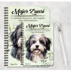 Személyre szabható - Szürke Havanese portré mintás füzet