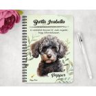 Személyre szabható - Kis szürke uszkár portré mintás füzet