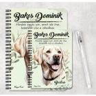 Személyre szabható - Fehér labrador portré mintás füzet