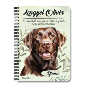 Személyre szabható - Barna labrador portré mintás füzet