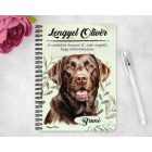 Személyre szabható - Barna labrador portré mintás füzet