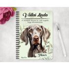 Személyre szabható - Weimari vizsla portré mintás füzet