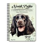 Személyre szabható - Fekete angol cocker spániel portré mintás füzet