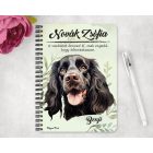 Személyre szabható - Fekete angol cocker spániel portré mintás füzet