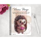 Személyre szabható - Sütis sünike mintás füzet