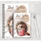 Személyre szabható - Kakaós süni mintás füzet