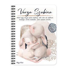 Személyre szabható - Cuki nyuszik mintás füzet