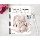 Személyre szabható - Cuki nyuszik mintás füzet