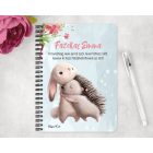 Személyre szabható - Nyuszi és Süni mintás füzet