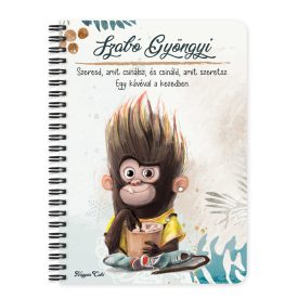 Személyre szabható - Kávés Maki  mintás füzet